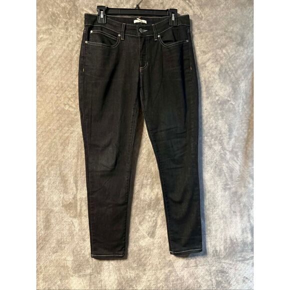 Eileen fisher Black Denim not distressed stretchy organic cotton blend jeans siz - Picture 1 of 5